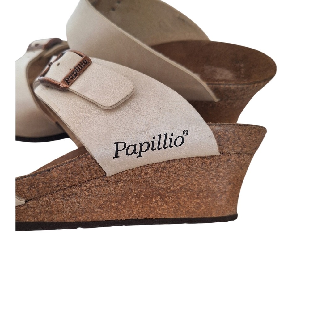 Papillio by Birkenstock Dorothy cream Wedge Sandals EU 41 W10 - Picture 7 of 11